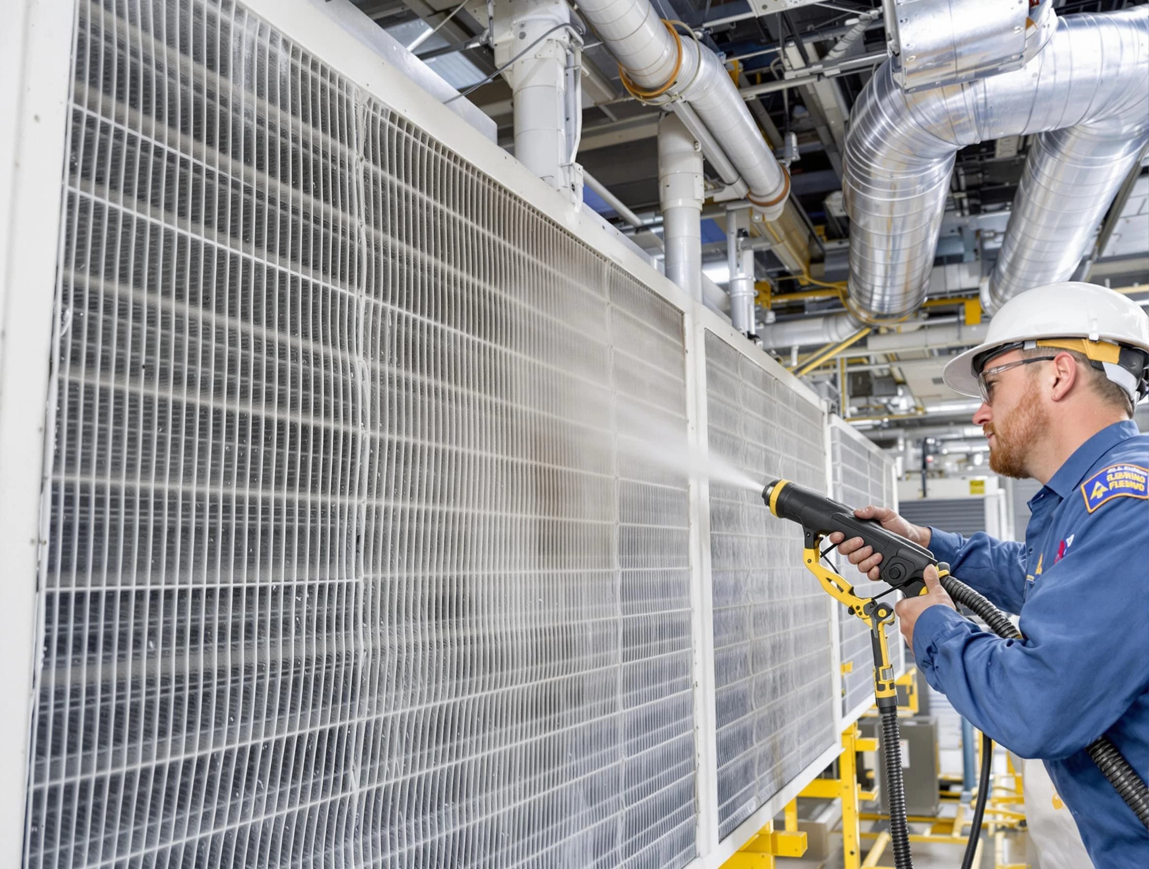 Professional commercial coil cleaning by The Village Air Duct Cleaning in The Village