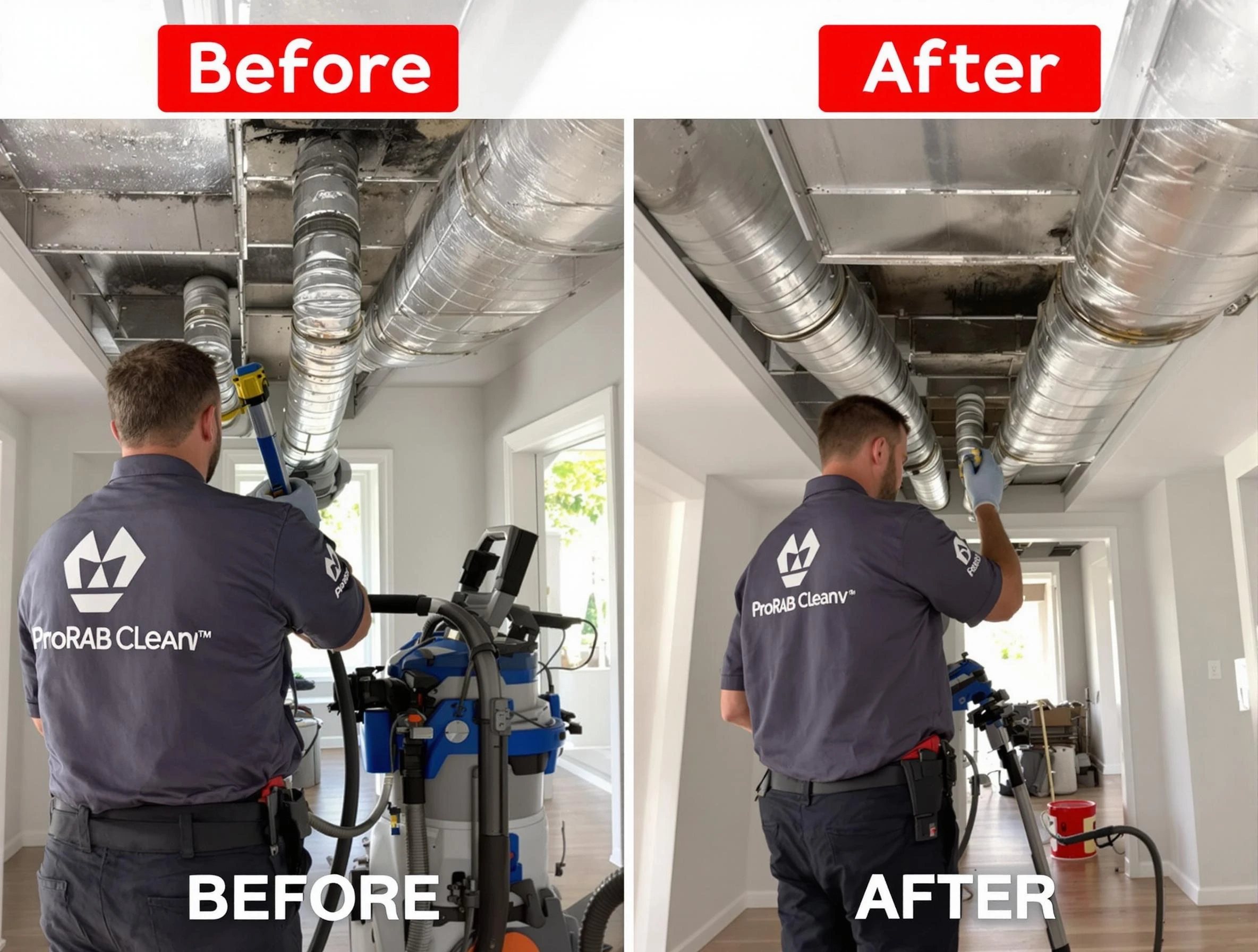 The Village Air Duct Cleaning expert performing thorough residential duct cleaning in a The Village home